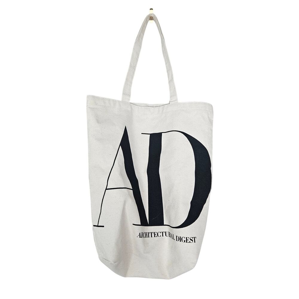 Architectural Digest Canvas Tote Bag Design Market Commute Casual Minimalist